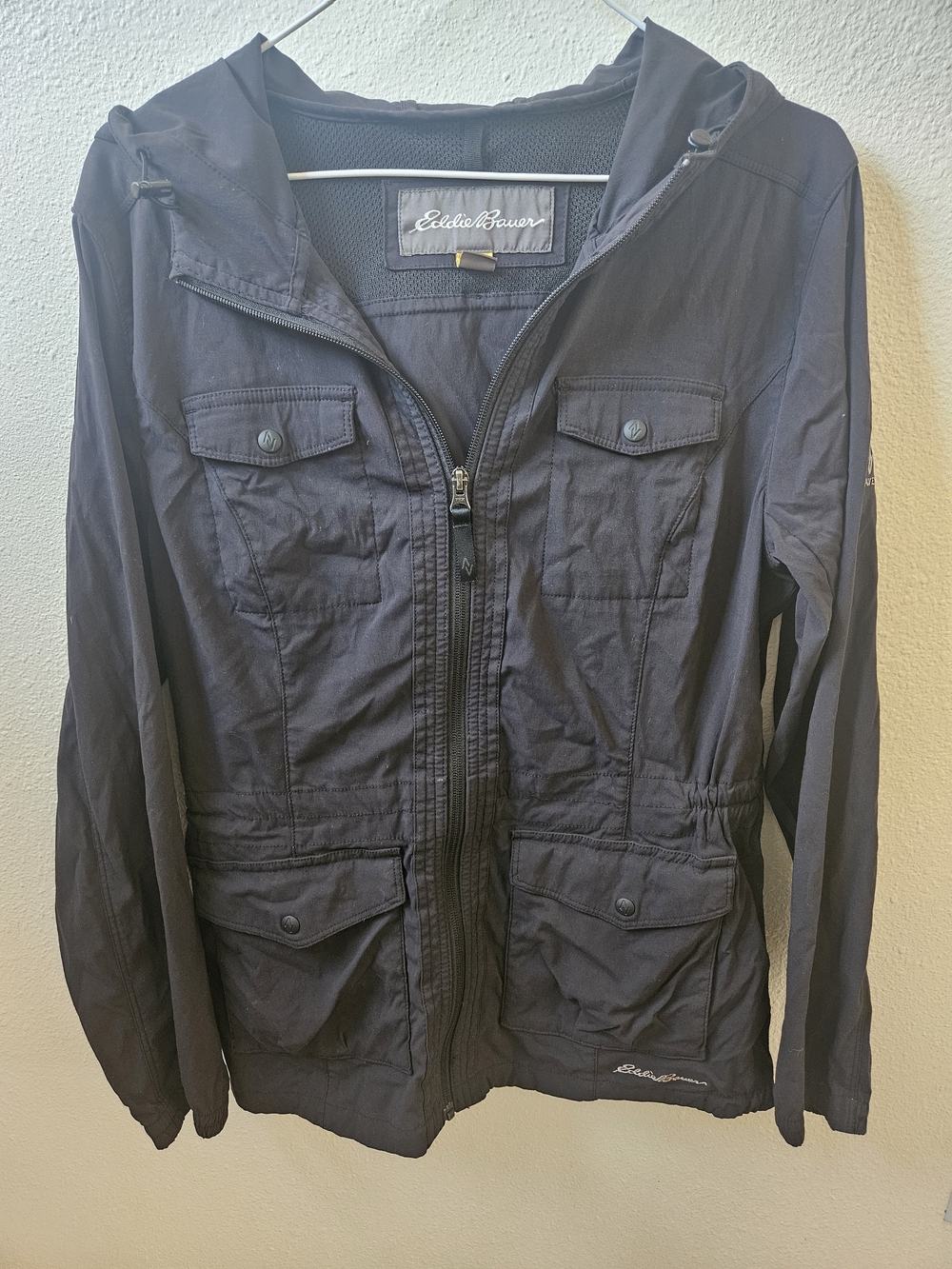 Eddie Bauer Women's Black Hooded Utility Jacket